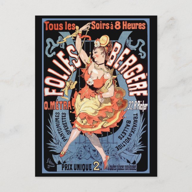 Carte postale : Folies Bergere (Devant)