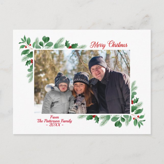 Carte Postale Folithe d'hiver Joyeux Noël Photo (Devant)