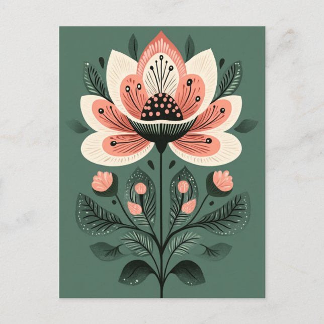 Carte Postale Folk Bloom #239 (Devant)