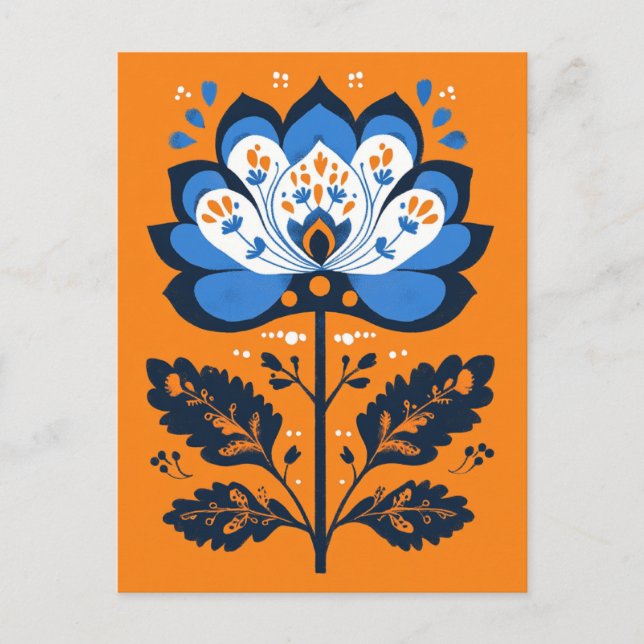 Carte Postale Folk Bloom #249 (Devant)