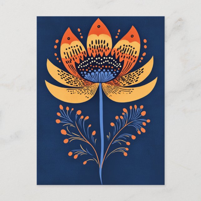 Carte Postale Folk Bloom No.261 (Devant)