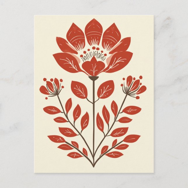 Carte Postale Folk Bloom No.262 (Devant)