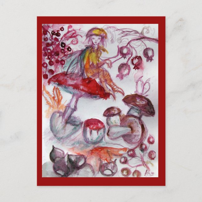 CARTE POSTALE FOLLET MAGIQUE DE CHAMPIGNONS (Devant)