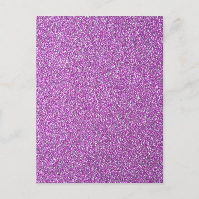Carte Postale Fond à paillettes violettes Ajoutez votre propre c (Devant)