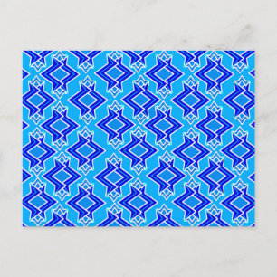 Carte Postale Fond d'écran Art déco Motif, bleu cérulean