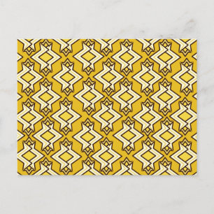 Carte Postale Fond d'écran Art Déco Motif, Or moutarde