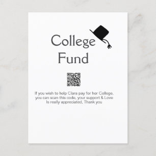 Carte Postale Fonds universitaire scan QR ajout détails don dipl