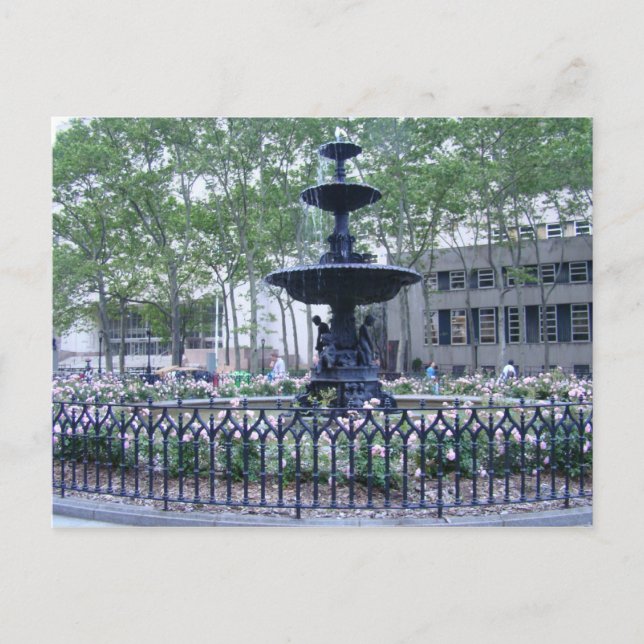 Carte Postale Fontaine à Borough Hall, Brooklyn (Devant)