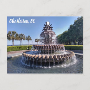 Carte Postale Fontaine à l'ananas de Charleston en Caroline du S