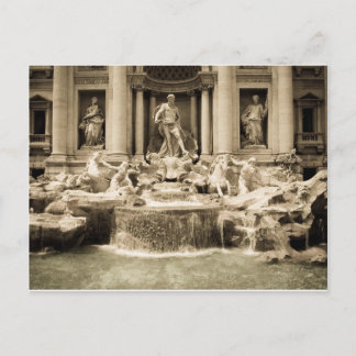 Carte Postale Fontaine classique de Trevi, Rome