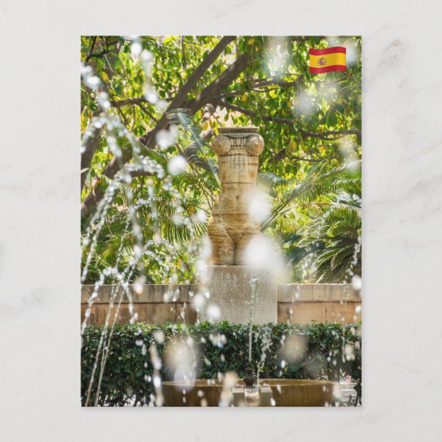 Carte Postale Fontaine dans les jardins d'Almudaina - Palma de M (Devant)