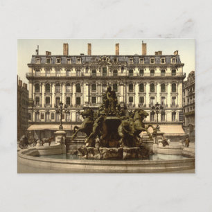 Carte Postale Fontaine de Bartholdi, Lyon, France