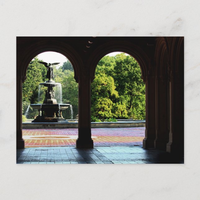Carte Postale Fontaine de Bethesda à Central Park Photo (Devant)