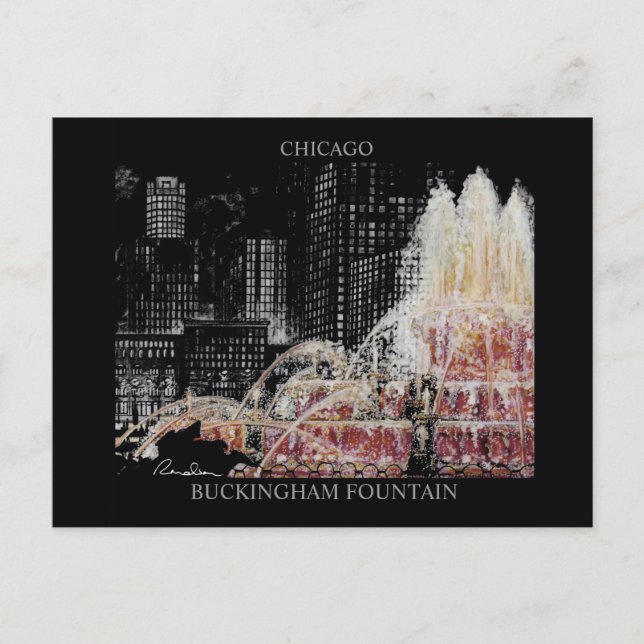 Carte postale Fontaine de Buckingham Randsom Keith (Devant)