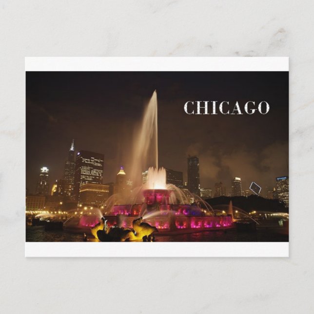 Carte Postale Fontaine de CHICAGO Buckingham (St.K.) (Devant)