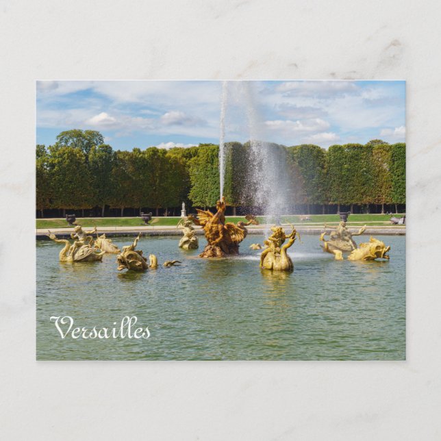 Carte Postale Fontaine de dragon dans le jardin de Versailles -  (Devant)