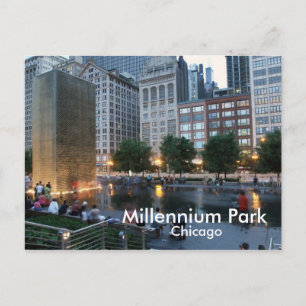 Carte Postale Fontaine de la Couronne, Millennium Park, Chicago
