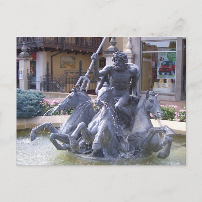 Carte Postale Fontaine de Neptune dans la ville de Kansas (Devant)