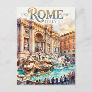 Carte Postale Fontaine de Trevi Italie