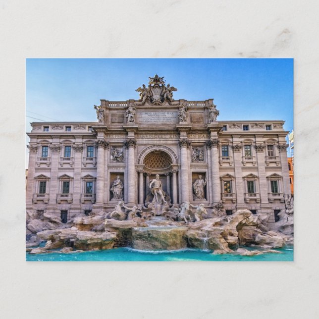 Carte Postale Fontaine de Trevi, Roma, Italie (Devant)