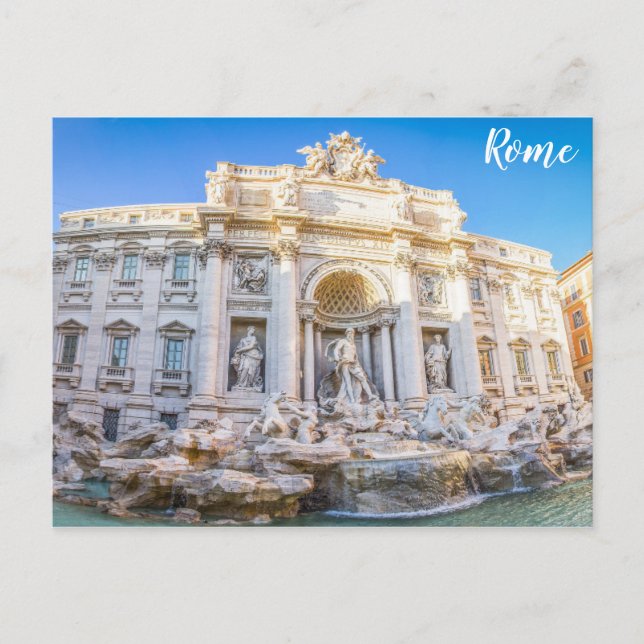 Carte Postale Fontaine de Trevi Rome Italie (Devant)