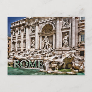 Carte Postale Fontaine de Trevi Rome Italie