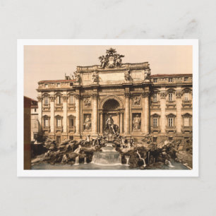 Carte Postale Fontaine de Trevi, Rome, Latium, Italie