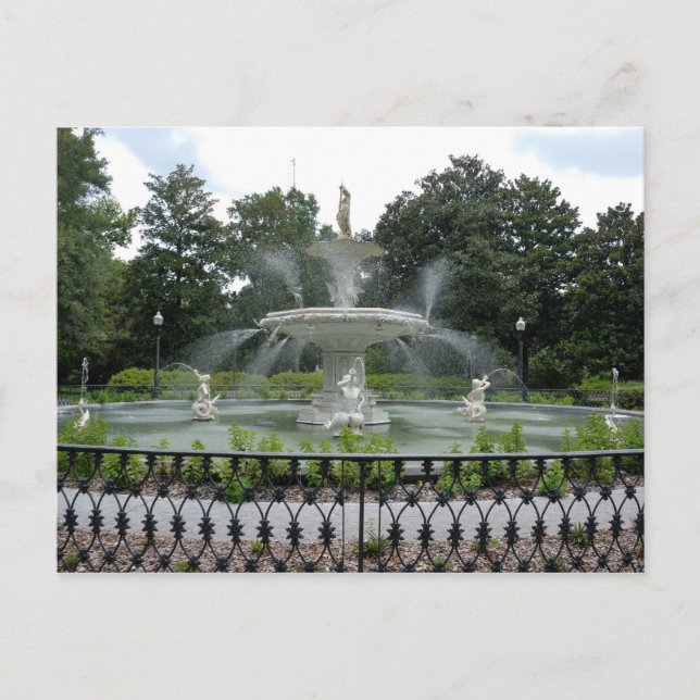 Carte Postale Fontaine du parc Forsyth (Devant)