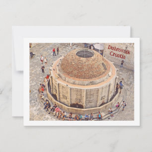 Carte Postale Fontaine Onofrio dans la vieille ville de Dubrovni