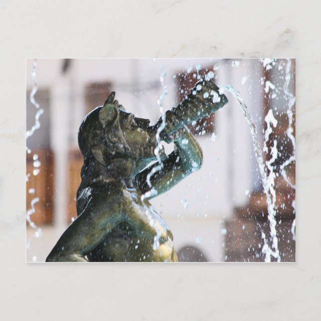 Carte Postale Fontaine, Plaza de Armas, Cusco, Pérou (Devant)