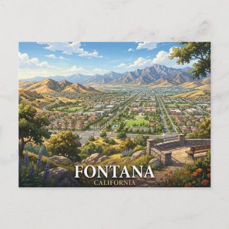 Carte Postale Fontana Californie Voyage | Paysage Urbain Pittore