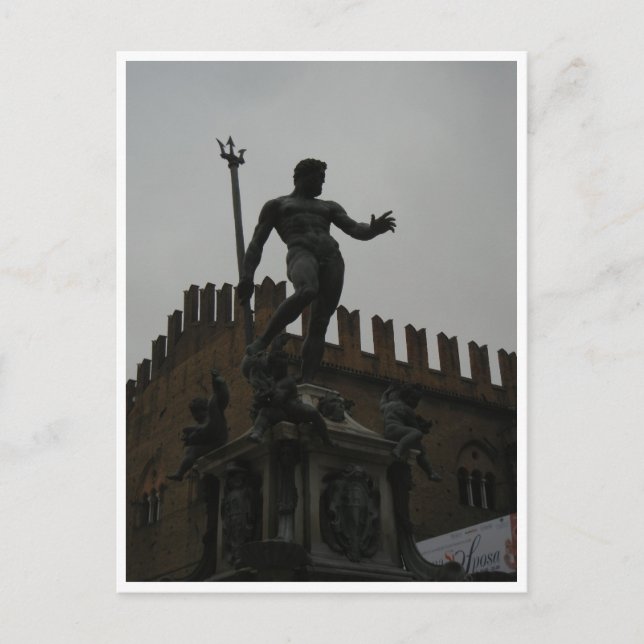 Carte postale - Fontana del Nuttuno, Bologne, Ital (Devant)