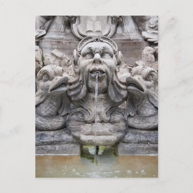 Carte Postale Fontana del Panthéon (1575), conçue par Giacomo (Devant)