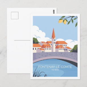 Carte Postale Fontenay le comte Illustration du célèbre lieu de 