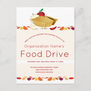 Carte Postale Food Drive Organisation Nom Feuille Cartographie P