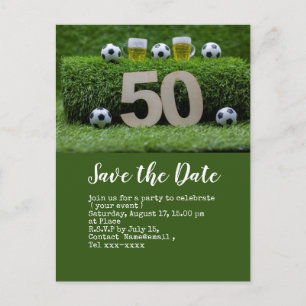 Carte Postale Foot sauve la date  bal Soixantième anniversaire