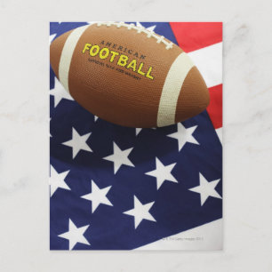 Carte Postale Football américain avec drapeau américain