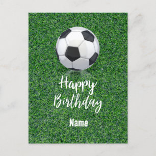 Carte Postale Football Anniversaire avec Ball pour Joueur avec n