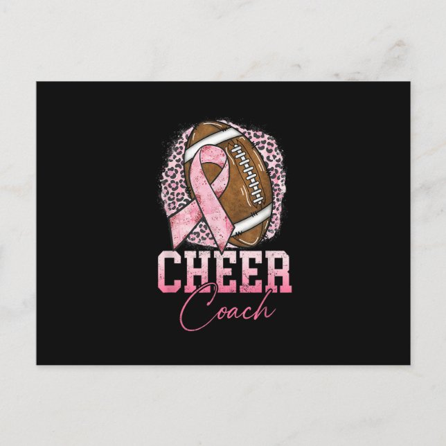 Carte Postale Football Coach rose Ruban Cancer du sein Awa (Devant)