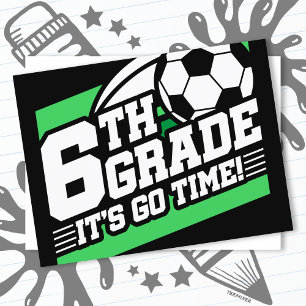 Carte Postale Football de 6e année Premier jour Retour à l'école