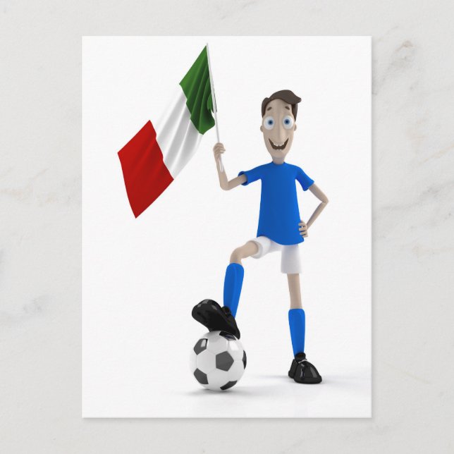 Carte Postale Football en Italie (Devant)