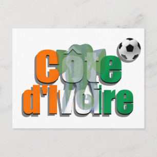 Carte Postale Football ivoirien Les Éléphants cadeaux de footbal