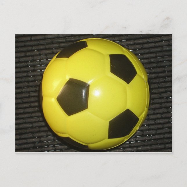 Carte Postale Football Jaune et Noir (Football) (Devant)