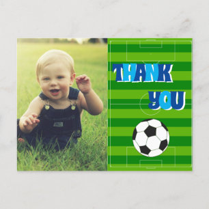 Carte Postale Football Merci pour enfants