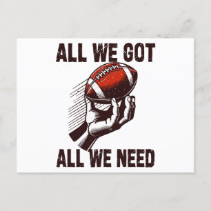 Carte Postale Football On a tout ce qu'il nous faut