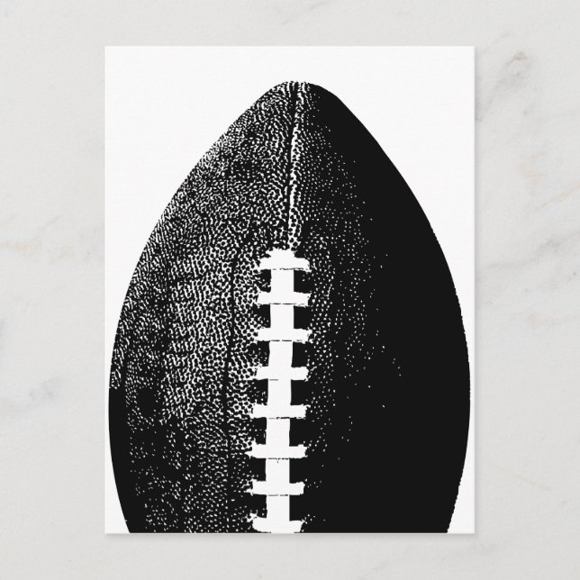 Carte Postale Football Pop Art - Black Modern Minimal Sports (Devant)