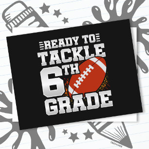 Carte Postale Football Premier jour 6e année Retour à l'école