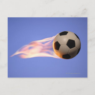 Carte Postale Football sur flamme
