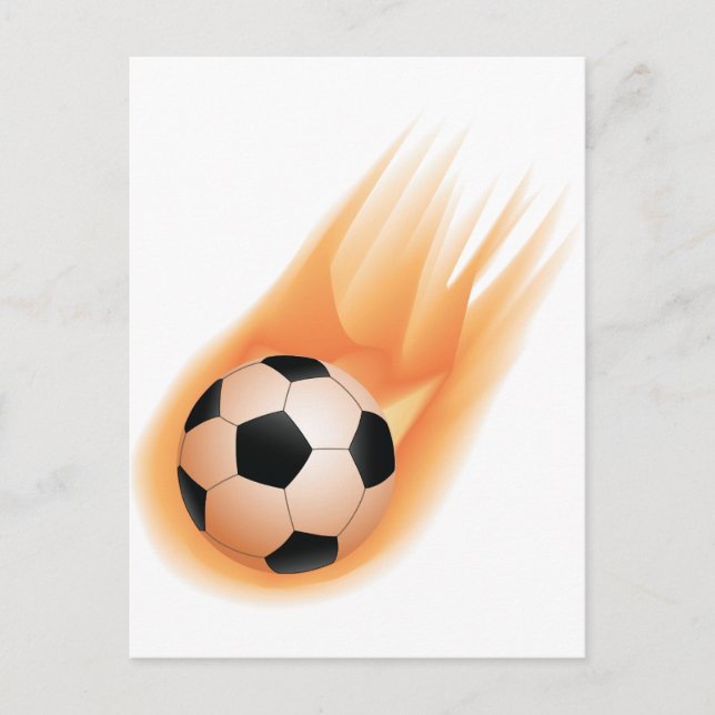 Carte Postale football, tir à la balle de football (Devant)