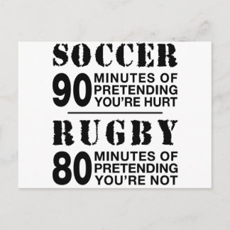 Carte Postale Football Vs Rugby